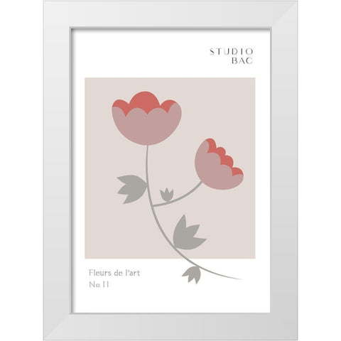 Roses Studio Bac White Modern Wood Framed Art Print by 1x Studio II