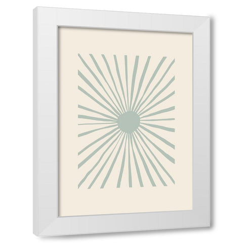 The Sun Grey White Modern Wood Framed Art Print by 1x Studio