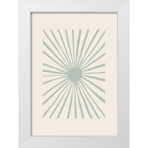 The Sun Grey White Modern Wood Framed Art Print by 1x Studio