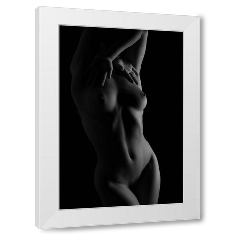 Body Language White Modern Wood Framed Art Print by Franke, Ruth