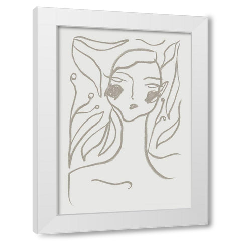 Gaia Green White Modern Wood Framed Art Print by 1x Studio
