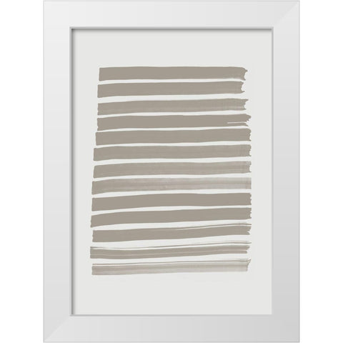 Green Strokes White Modern Wood Framed Art Print by 1x Studio