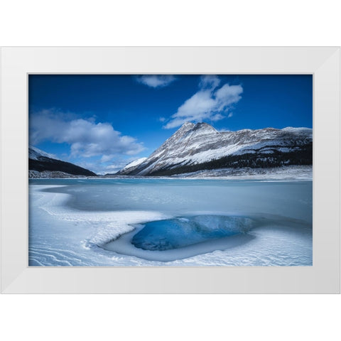 Ice Lake Time White Modern Wood Framed Art Print by Li, Yongnan