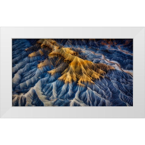 Badlands White Modern Wood Framed Art Print by Zheng, Michael