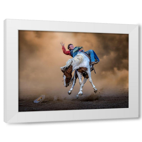 Hanging Five White Modern Wood Framed Art Print by Ma, Frank