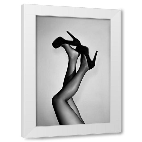 Velvet Pumps White Modern Wood Framed Art Print by 1x Studio III