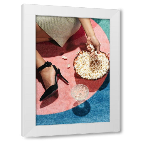 Movie Night #01 White Modern Wood Framed Art Print by 1x Studio III