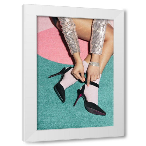 Getting Ready Green White Modern Wood Framed Art Print by 1x Studio III