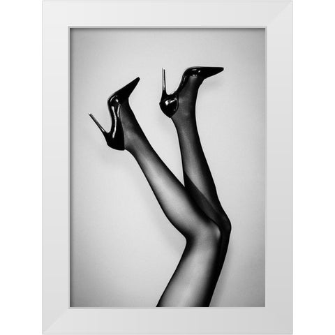 Kick up Your Heels #03 White Modern Wood Framed Art Print by 1x Studio III