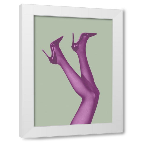 Kick Up Your Heels #04 White Modern Wood Framed Art Print by 1x Studio III