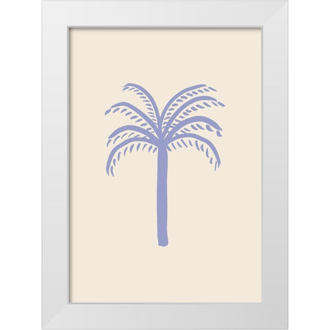 Lilac Palm White Modern Wood Framed Art Print by 1x Studio