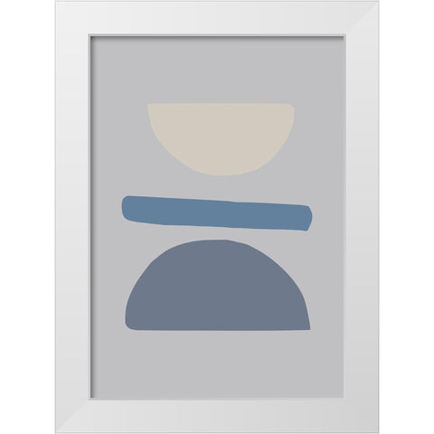 Balance No 02 White Modern Wood Framed Art Print by 1x Studio
