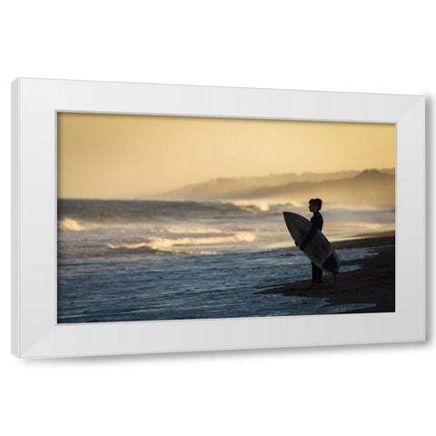 Waiting For The Moment White Modern Wood Framed Art Print by Chen, William