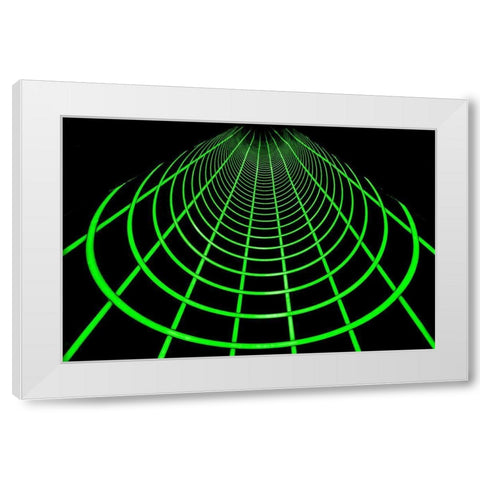 The Green Way White Modern Wood Framed Art Print by Joosten, Lus