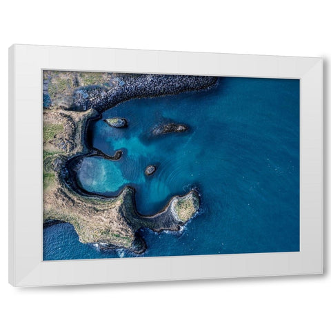 Fishing Dock Bay White Modern Wood Framed Art Print by Zhang, Dennis