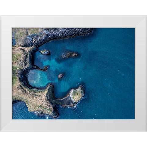 Fishing Dock Bay White Modern Wood Framed Art Print by Zhang, Dennis