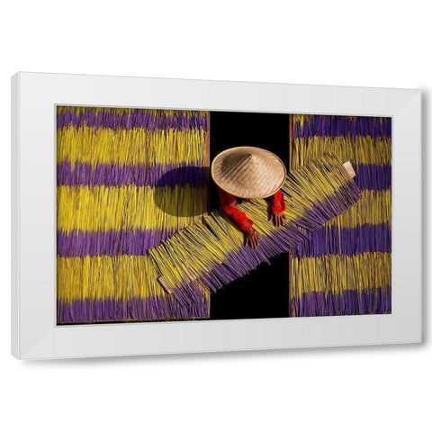 Drying Incenses White Modern Wood Framed Art Print by Herliyanto, Gatot