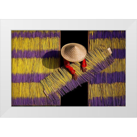 Drying Incenses White Modern Wood Framed Art Print by Herliyanto, Gatot