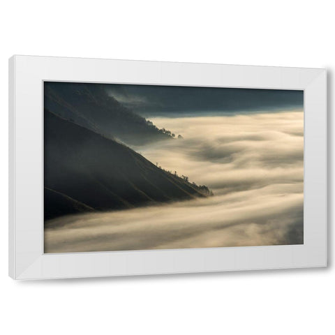 Flow White Modern Wood Framed Art Print by Ritonga, Andy