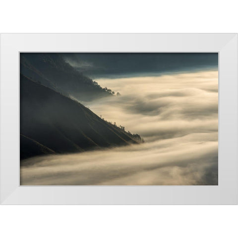 Flow White Modern Wood Framed Art Print by Ritonga, Andy