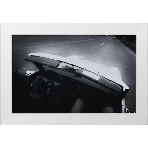 Chasing Rain White Modern Wood Framed Art Print by Mccleave, Thomas