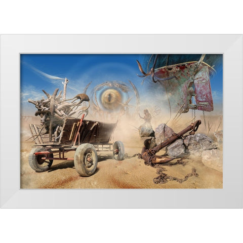 Pc_V0721 White Modern Wood Framed Art Print by Penchev, Radoslav