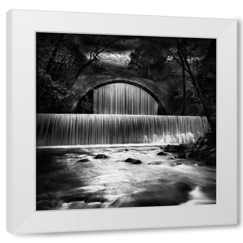 Untitled Xix White Modern Wood Framed Art Print by Digalakis, George