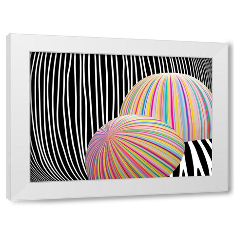 Abstract Expression White Modern Wood Framed Art Print by Pearson, Wayne
