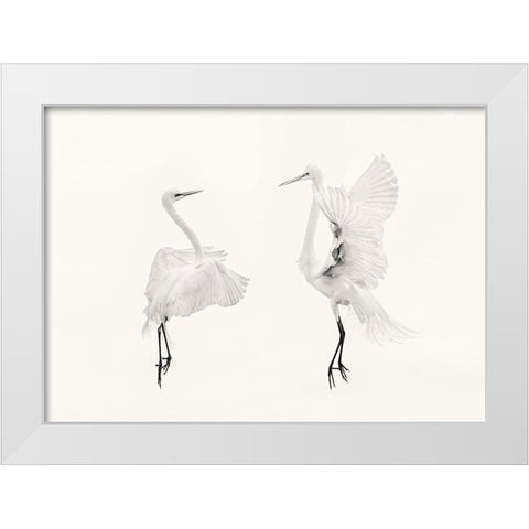 You And Me White Modern Wood Framed Art Print by Zhao, Qing