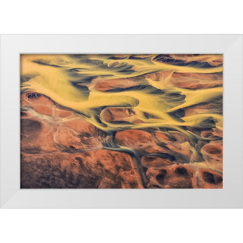 Water Palette White Modern Wood Framed Art Print by Rosenfeld, Haim