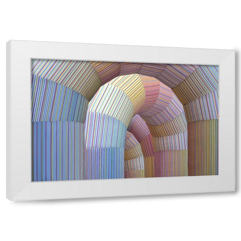 Arches Of Creativity White Modern Wood Framed Art Print by Pearson, Wayne