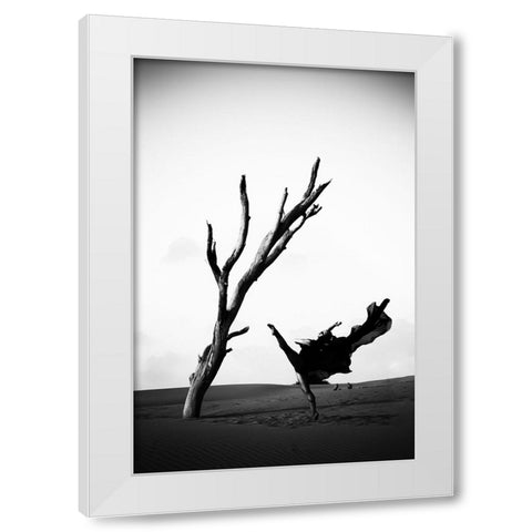 Contrast White Modern Wood Framed Art Print by Abu, Dekel