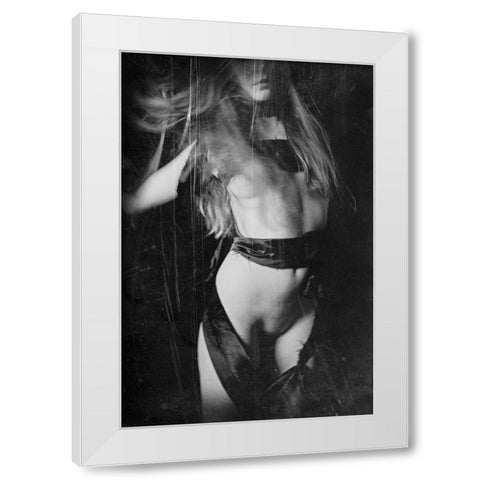 Untitled White Modern Wood Framed Art Print by Bousca, Bogdan