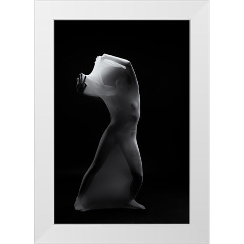 Flounder White Modern Wood Framed Art Print by Ding, Sunny