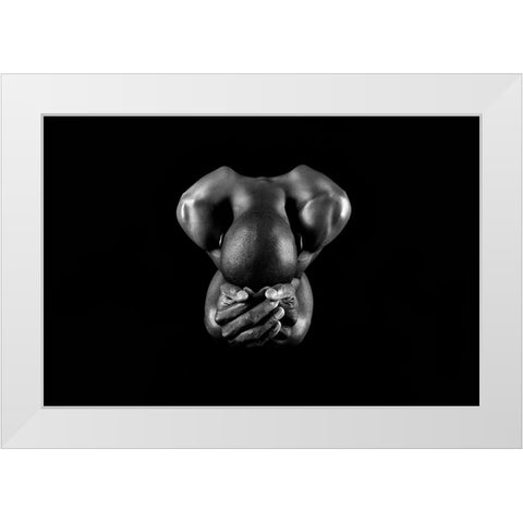 Body In Rest White Modern Wood Framed Art Print by Huber, Markus