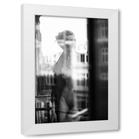 Mirror White Modern Wood Framed Art Print by Kaminski, Lukas