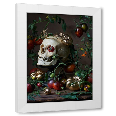 Pomo Doro White Modern Wood Framed Art Print by Alena