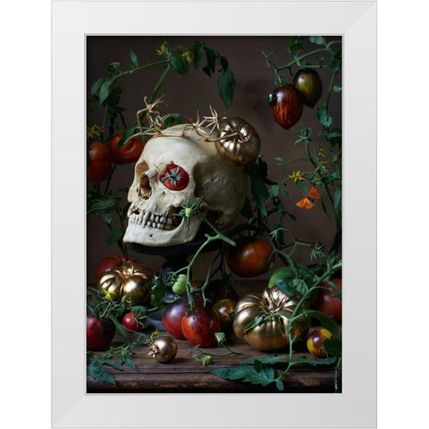 Pomo Doro White Modern Wood Framed Art Print by Alena