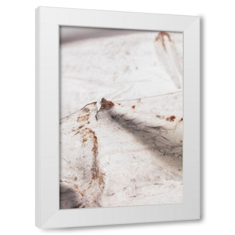 corrugated iron_white White Modern Wood Framed Art Print by 1x Studio III