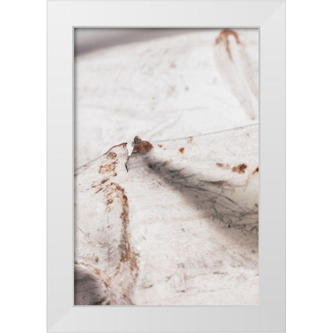 corrugated iron_white White Modern Wood Framed Art Print by 1x Studio III