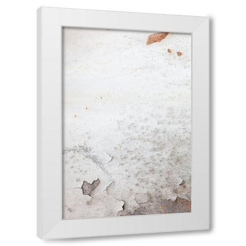 corrugated iron wall-white White Modern Wood Framed Art Print by 1x Studio III