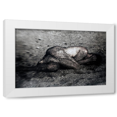 Mixing White Modern Wood Framed Art Print by Bousca, Bogdan