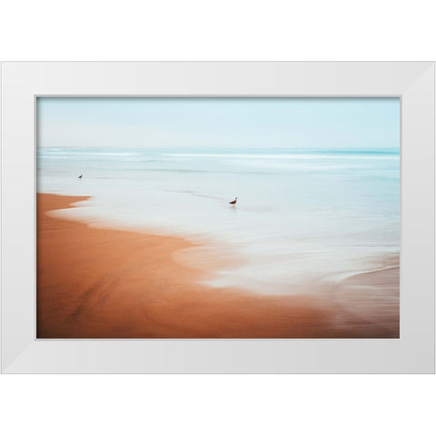 The Beach White Modern Wood Framed Art Print by Lichtbildidealisten