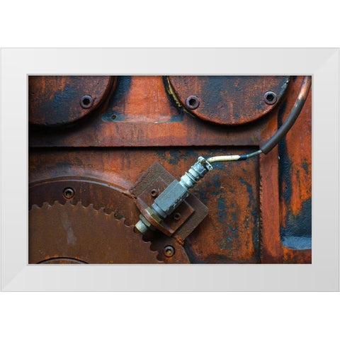 Rust White Modern Wood Framed Art Print by Wakefield, Tanner