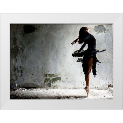 Freedom White Modern Wood Framed Art Print by Olla, Mila