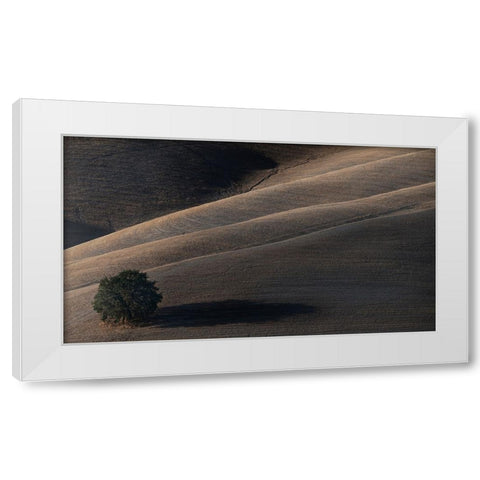 Soon My Shadow Will Dissolve White Modern Wood Framed Art Print by Moretti, Claudio
