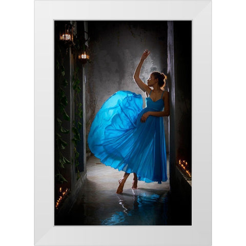 Glowing White Modern Wood Framed Art Print by Muliani Hartojo, Angela