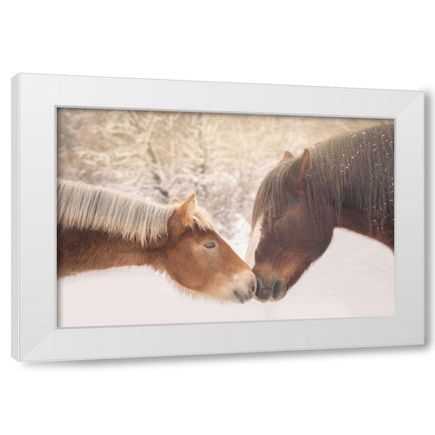 Meeting In The Frozen Valley White Modern Wood Framed Art Print by Reale, Ludovico