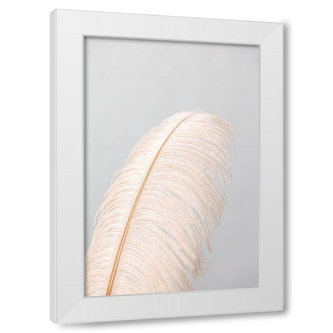 Feather_1 White Modern Wood Framed Art Print by 1x Studio III