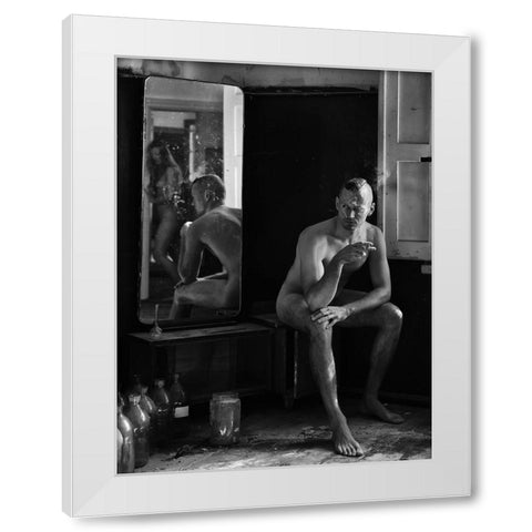 Hate It When You Leave White Modern Wood Framed Art Print by Kapsha, Eduards